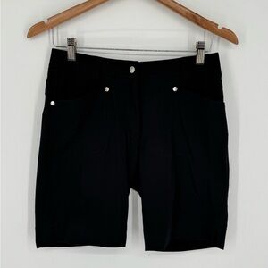 Jofit Lyric Golf Shorts Women’s Size 6 Black Bermuda Golf Athletic Pockets F1